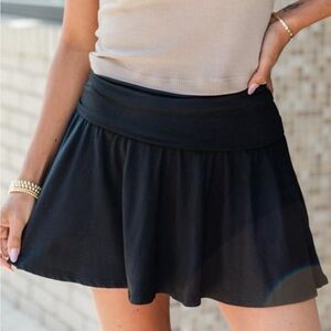 Black Flared skort from boutique. Worn once for concert